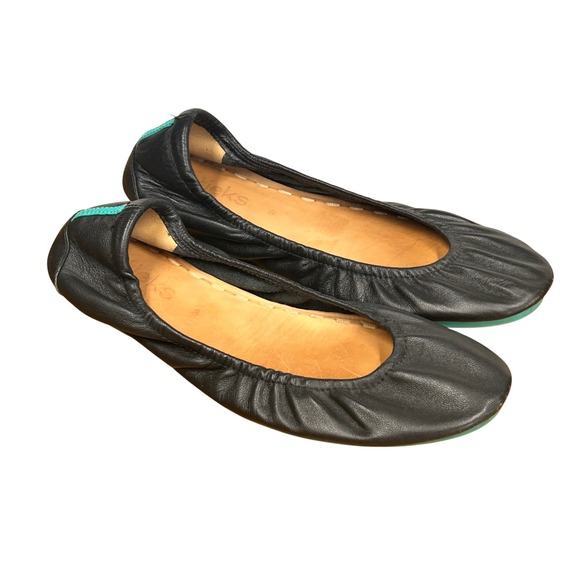 Tieks by Gavrieli Black Leather Ballet Flats Women's Size 8 - Picture 1 of 13